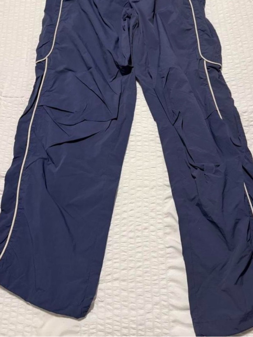 BDG Navy Track Pants with White Piping - Picture 2 of 3